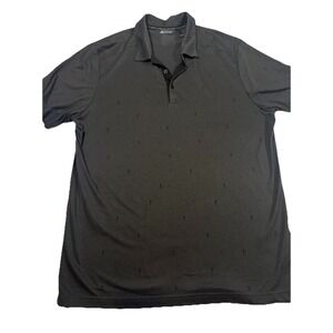 Adidas Adicross Golf Polo‎ Shirt Black Men's Size L Stretch Performance Casual